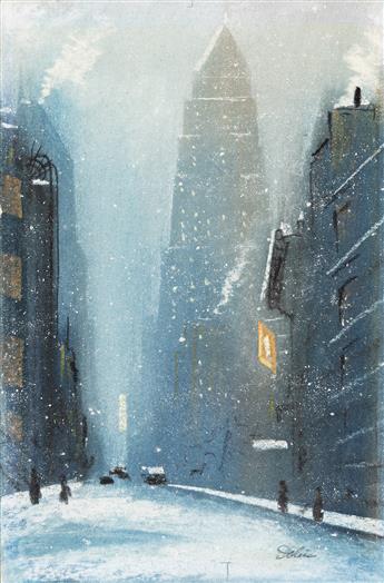 LEON DOLICE Snowy Day, New York.